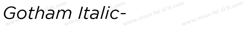 Gotham Italic字体转换